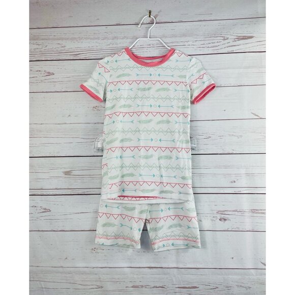 KicKee Pants Pajamas 2 Piece Set Feather Arrows 4T - Picture 2 of 6